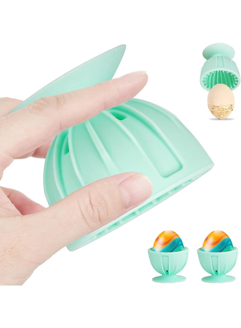 SOLARAE Egg Cleaner Brush for Fresh Eggs, 2 Pack Silicone Egg Cleaning Brush, Egg Cleaner Scrubber Rotary, Egg Washer, Reusable and Easy to Clean Egg Washing Brush, Kitchen Tools for Egg, Green - Image 1
