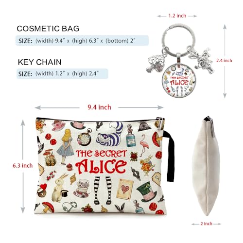 ZHANTUONE Fairy Tale Funny Cosmetic Bag keychain pendant Set, for Travel Toiletry Zipper Storage Pouch Makeup Bag, Motivational Gifts for Friends Coworker Bestie BBF, Movie Lover Fairy Tale Fans - Image 2