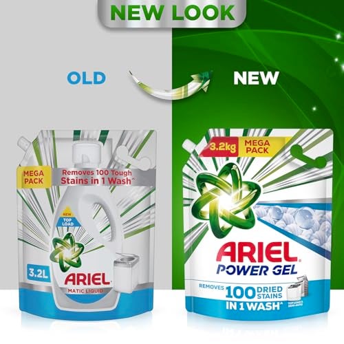 Ariel Power Gel Liquid Detergent for Top Load & Semi Auto – 3.2kg | Removes 100 Dried Stains in 1 Wash | Faster Dissolving | Long-Lasting Fragrance | Color Protection | At the price of Powders - Image 2