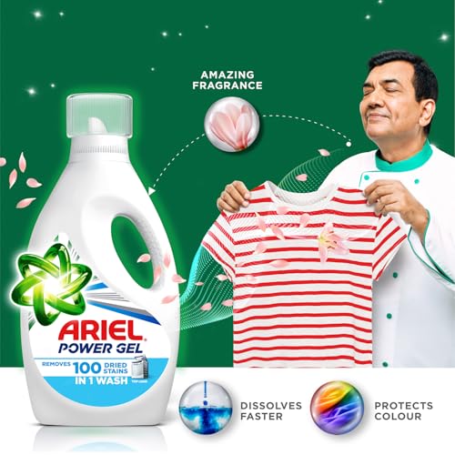 Ariel Power Gel Liquid Detergent for Top Load & Semi Auto – 3.2kg | Removes 100 Dried Stains in 1 Wash | Faster Dissolving | Long-Lasting Fragrance | Color Protection | At the price of Powders - Image 3