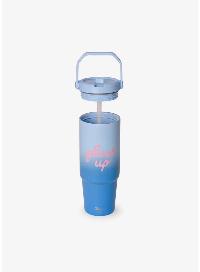 Citron - Glow Up Stainless Steel Insulated Tumbler - Blue - 900 ml - Image 4