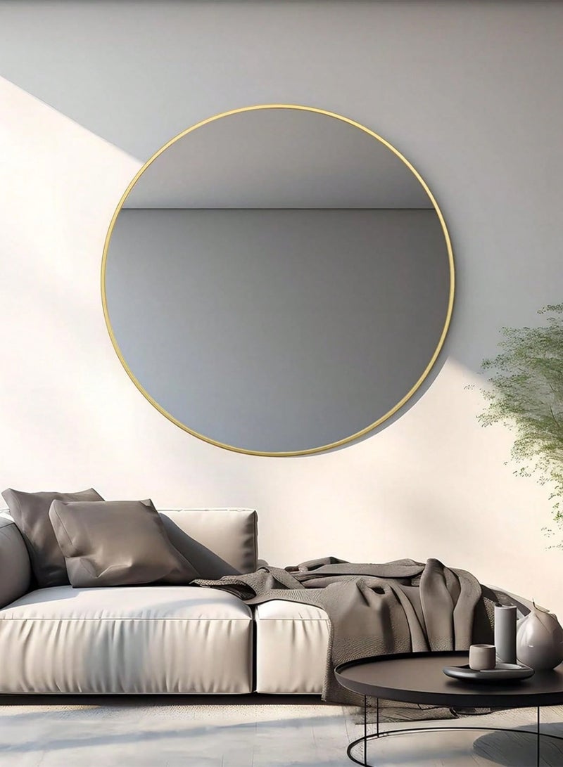 Taimi Elegant Design 90X90cm Vanity Mirror - Gold Metal Frame Makeup Mirror - Its exquisite design is suitable for dressing room, living room, bedroom and decoration - Image 1