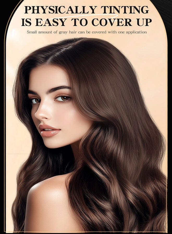 Meidián Cover Gray Hair,Waterproof and Sweat-Proof Hair Dye Stick, Portable Color Touch-Up Hair Sticks With Comb, Cover Gray Hair Color Correction Sticks for Women & Men (02#BROWNISHBLACK) - Image 4