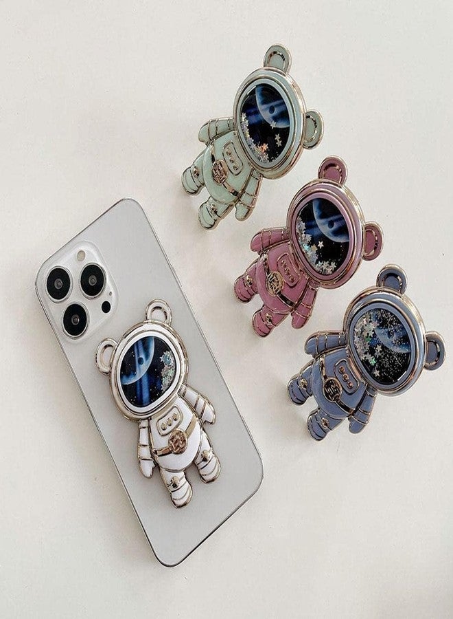 Rosojodg 2Pcs Black Cute Phone Stand Holder,Cell Phone Hidden Kickstand, Astronaut Phone Holder, Adjustable Tablet Phone Ring Stand with 3D Moving Star Sequins, Gift for Women Cell Phone Stands Accessories - Image 3