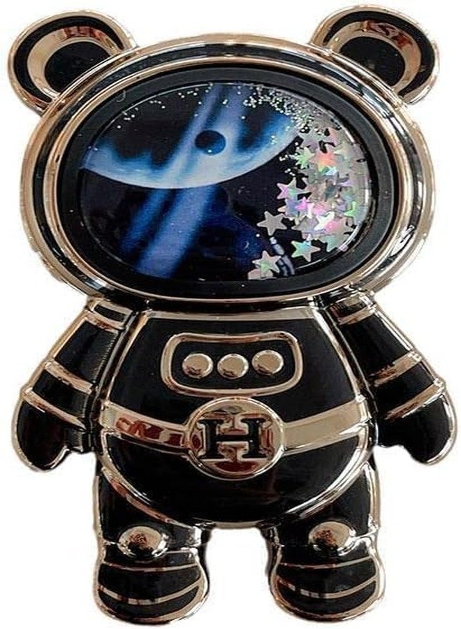 Rosojodg 2Pcs Black Cute Phone Stand Holder,Cell Phone Hidden Kickstand, Astronaut Phone Holder, Adjustable Tablet Phone Ring Stand with 3D Moving Star Sequins, Gift for Women Cell Phone Stands Accessories - Image 2