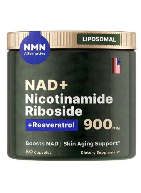Reus Research NMN Supplement Alternative - Liposomal Nicotinamide Riboside, Resveratrol, Quercetin by Reus Research - High Purity NAD Supplement for Anti-Aging, Energy, Focus - 80 Capsules