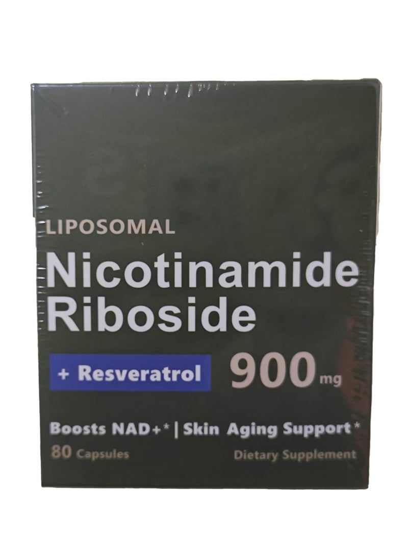 Reus Research NMN Supplement Alternative - Liposomal Nicotinamide Riboside, Resveratrol, Quercetin by Reus Research - High Purity NAD Supplement for Anti-Aging, Energy, Focus - 80 Capsules