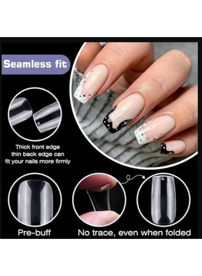 أظافر صناعية/مزيف من مايا جوليري (شفافة) - 100 قطعة أظافر صناعية للنساء والفتيات - Image 1