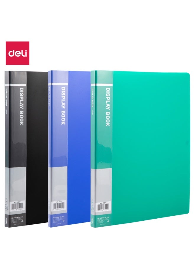 Deli Display Book - A4, 20 Pockets, Assorted Colors, E5002 - Image 1
