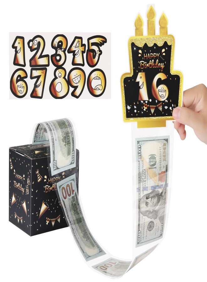 Gusil Birthday Gifts,Money Box for Cash Gift,Happy Birthday Money Gift Box with DIY Stickers for Any Age - Image 1
