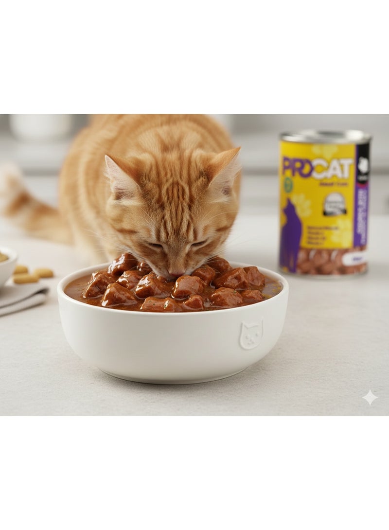 بروكات طعام قطط رطب للبالغين بالرومي – قطع في الصوص غنية بالفيتامينات والمعادن، 415 جم - Image 3