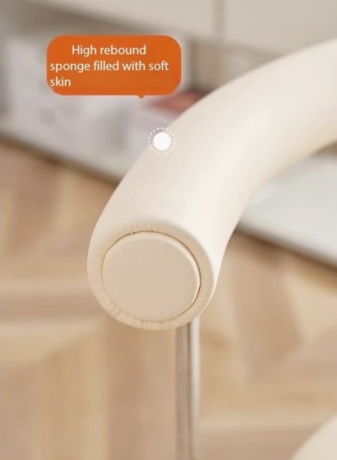 fashionhome Set of 4 Multipurpose Use Nordic Style Dining Chairs Comfortable Ergonomic Design Leather Cushion Living Room Chairs Reading Chairs Durable Built Reception Chair for Office 41x45x75 cm - Image 4