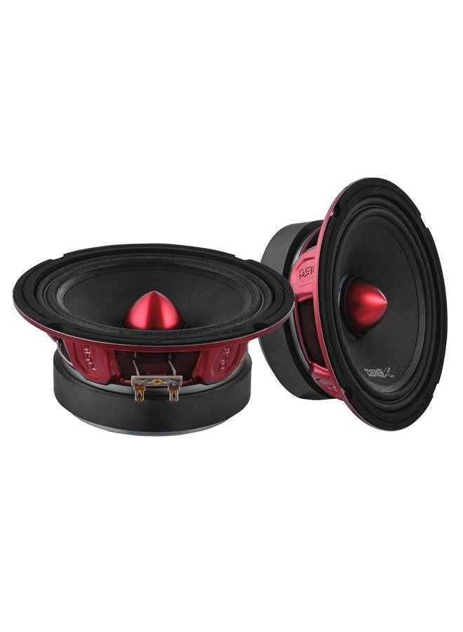 DS18 PRO-X6.4BM Loudspeaker - 6.5", Midrange, Red Aluminum Bullet, 500W Max, 250W RMS, 4 Ohms - Premium Quality Audio Door Speakers for Car or Truck Stereo Sound System (1 Speaker) - Image 5
