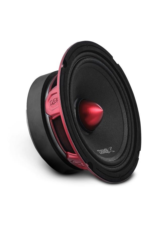 DS18 PRO-X6.4BM Loudspeaker - 6.5", Midrange, Red Aluminum Bullet, 500W Max, 250W RMS, 4 Ohms - Premium Quality Audio Door Speakers for Car or Truck Stereo Sound System (1 Speaker) - Image 1