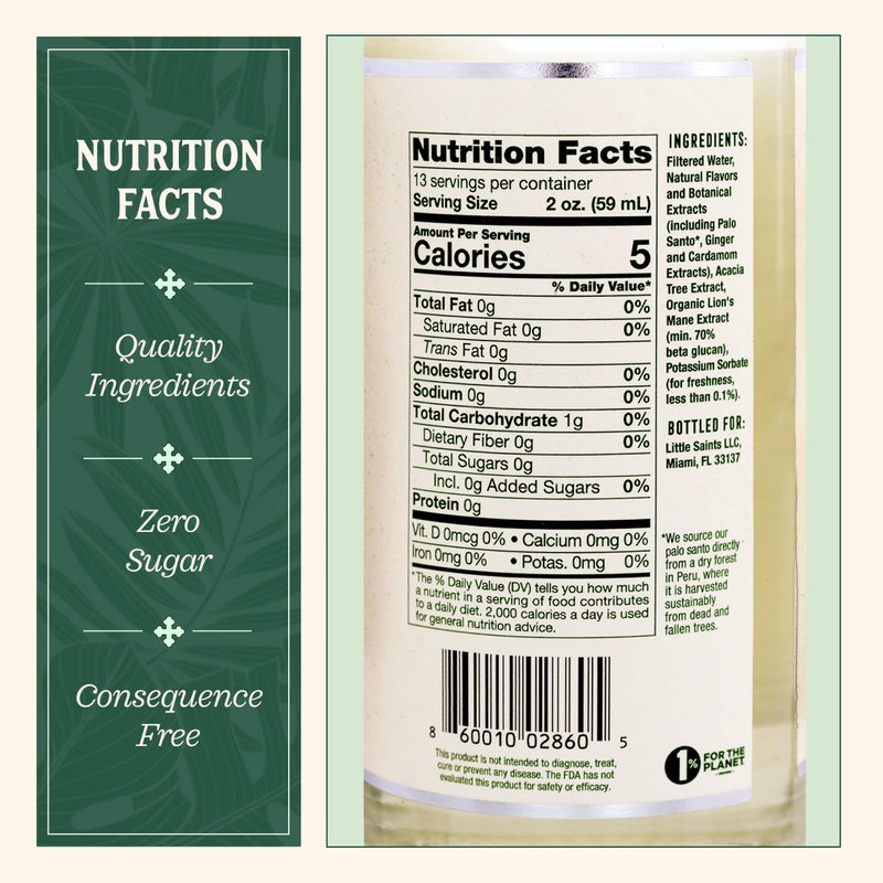 روح سانت إمبر غير الكحولية من ليتل سانتس - بديل مستوحى من الميزكال - خالي من الكحول، خالي من السكر، مزيج كوكتيل - فطر ليوينغ مان وبلسنتو لتعزيز الإبداع، التكيفات والنباتات - Image 5