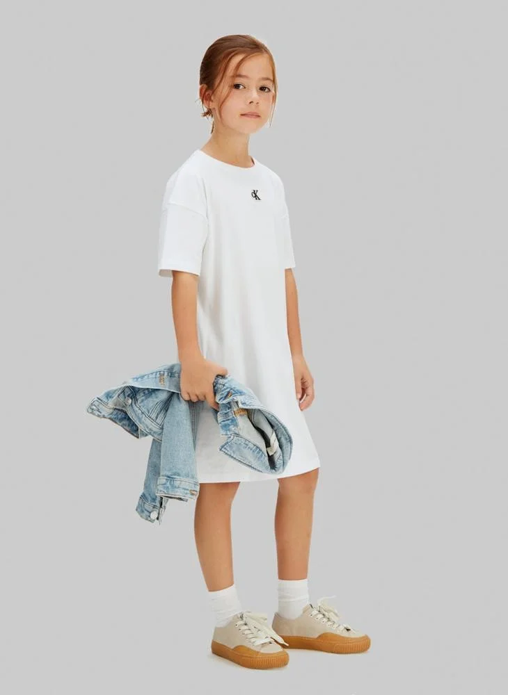 Calvin Klein Jeans white T-shirt Dress for Women | Best Price UAE