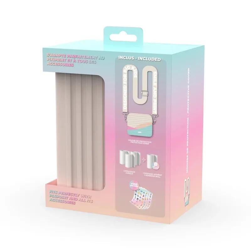 MOB PIXIPRINT Travel Kit - Protective Case with 4 Paper Rolls (3 Classical + 1 Sticker) - Image 2