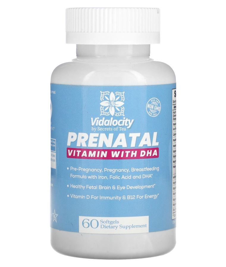 Vidalocity Prenatal Vitamin With DHA 60 Softgels