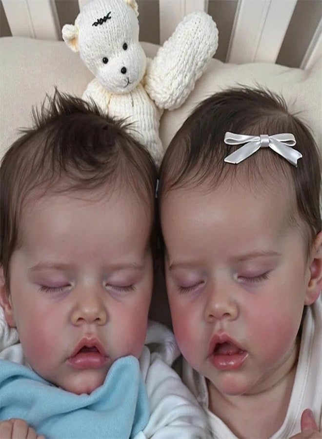 Zero Pam Reborn Baby Dolls Silicone Full Body Twins-18 in Realistic Baby Doll, Anatomically Correct Girls, Real Life Babys Dolls, Lifelike Babys Doll, Silicone Babies for Girls with Accessories - Image 3