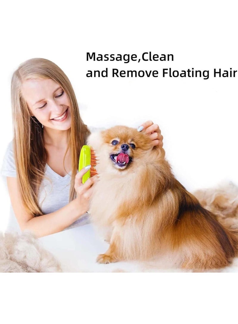 Soft & Durable Pet Hair Brush for Cats and Dogs, Long-Lasting Detangling Function, Easy to Clean, Green - Image 2