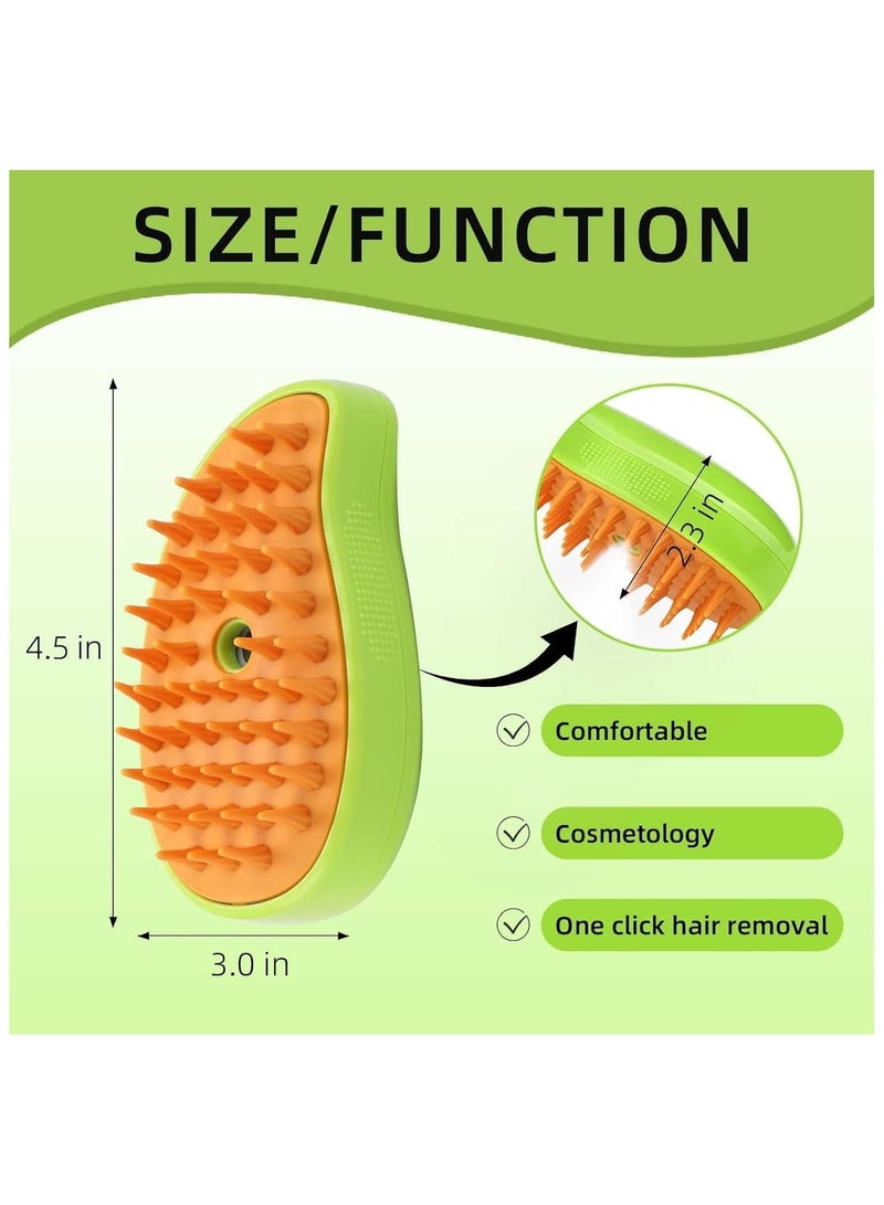 Soft & Durable Pet Hair Brush for Cats and Dogs, Long-Lasting Detangling Function, Easy to Clean, Green - Image 4