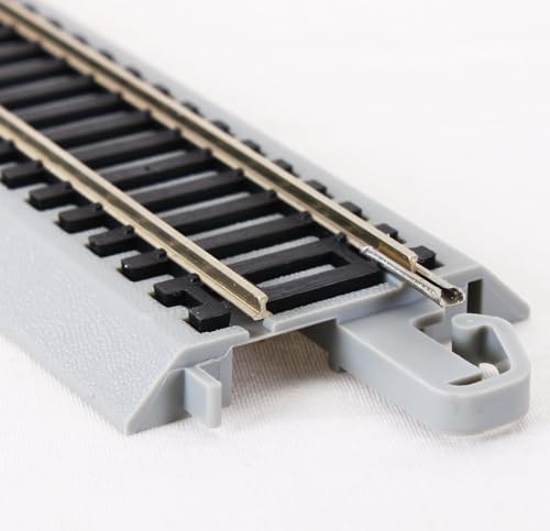 Bachmann Trains قطارات باخمان - مسار مستقيم E-Z TRACK 3 بوصة (4/بطاقة) - سكة فضية نيكل مع قاعدة رمادية - مقياس HO - Image 2