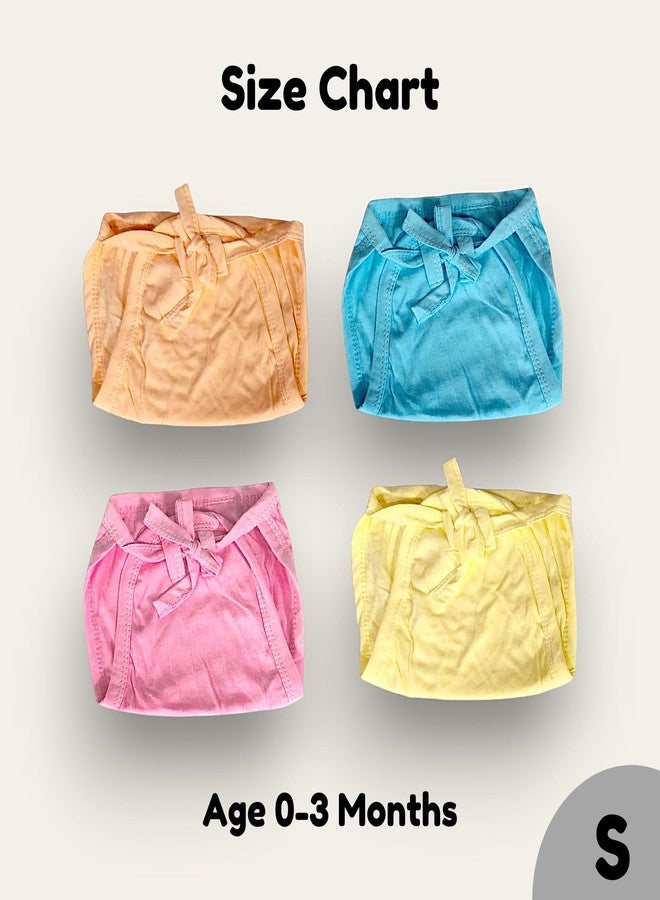 Hooper Baby's Cotton Cloth Diapers/Langot Double Layer U Shaped Tie Knot Closer Washable and Reusable Nappies (S, 4, count) - Image 5