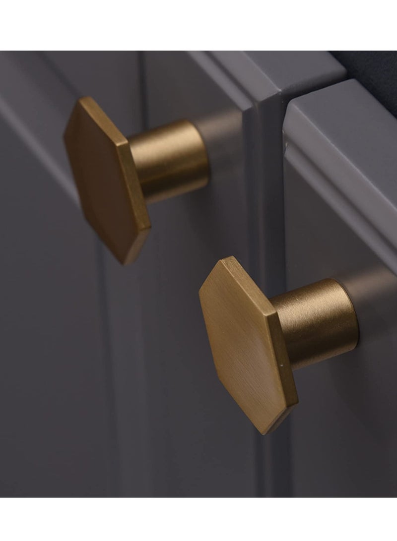 Cabinet Knobs Gold Drawer Knobs Solid Brass Cupboard Knobs with 6 Screws for Drawer, Wardrobe, Cabinets, Doors, Decoration 6Pcs - Image 5
