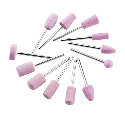 Assorted emery stone buff 23mm shank set of 12pcsProfessional Nail Drill Bits Set Manicure Pedicure Nail Polishing Accessories - Image 2