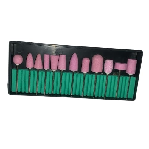 Assorted emery stone buff 23mm shank set of 12pcsProfessional Nail Drill Bits Set Manicure Pedicure Nail Polishing Accessories - Image 3