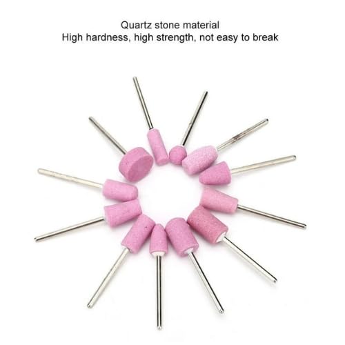 Assorted emery stone buff 23mm shank set of 12pcsProfessional Nail Drill Bits Set Manicure Pedicure Nail Polishing Accessories - Image 4