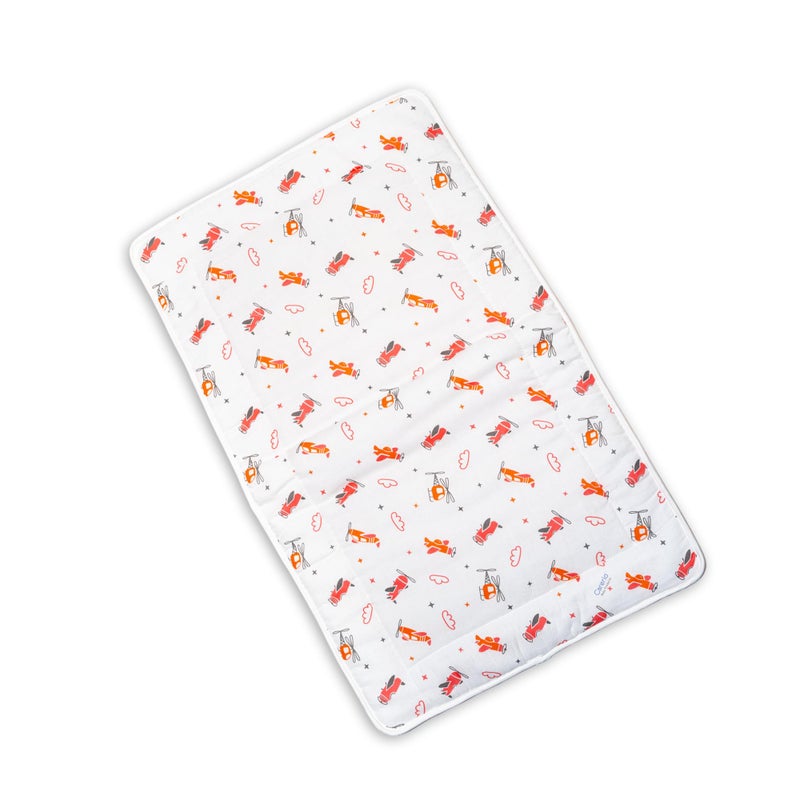 Carerio Newborn Baby Godadi, Soft Mulmul Cotton Baby Bed, Godadi, Crib Sheet, Cartoon Mat Bedding, Multicolor (Large, Cloudy Skies (04)) - Image 1