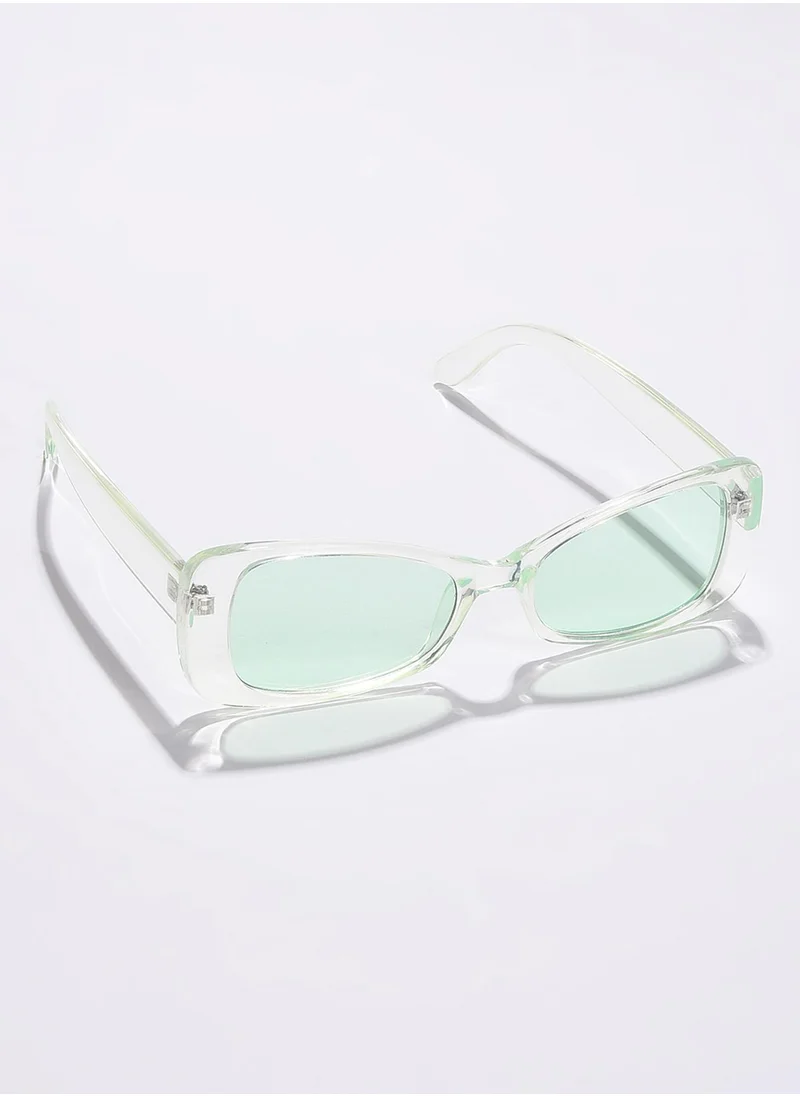 صوص هاوت Black Lens Green Cateye Sunglasses