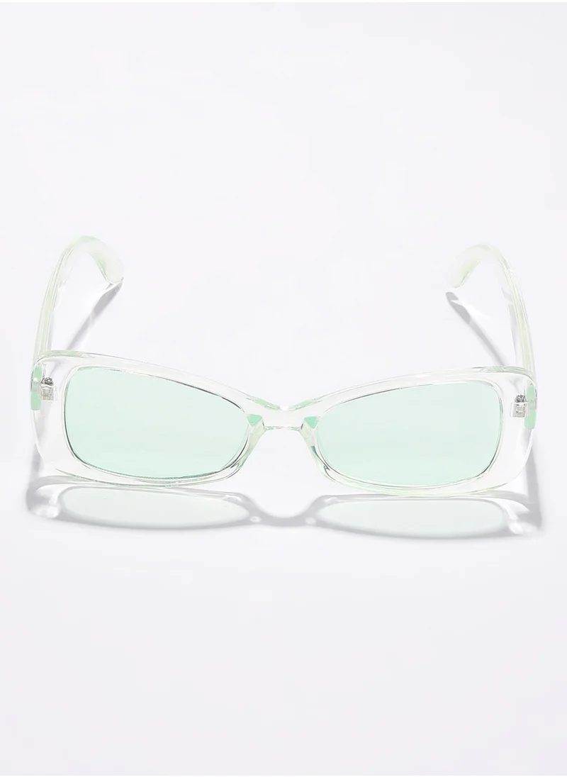 Haute Sauce Black Lens Green Cateye Sunglasses