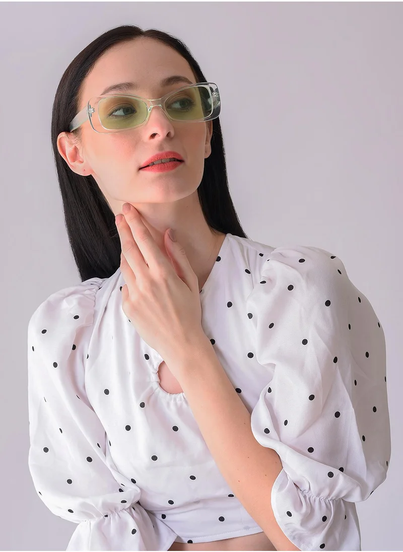Haute Sauce Black Lens Green Cateye Sunglasses