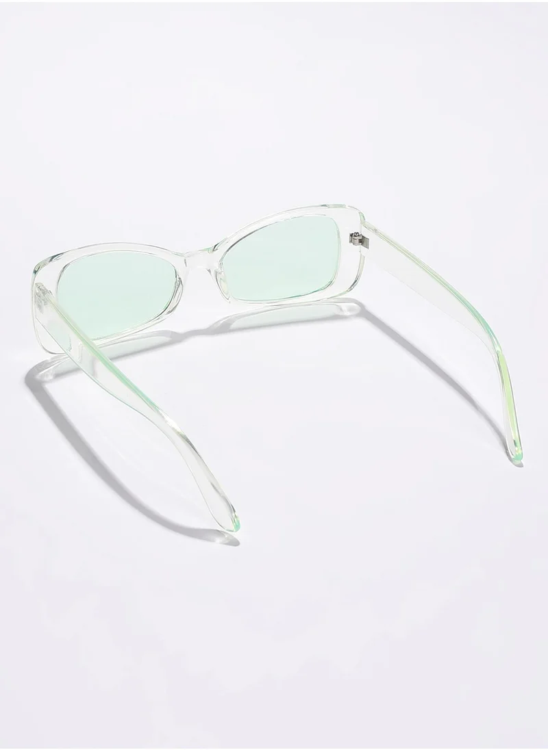 Haute Sauce Black Lens Green Cateye Sunglasses