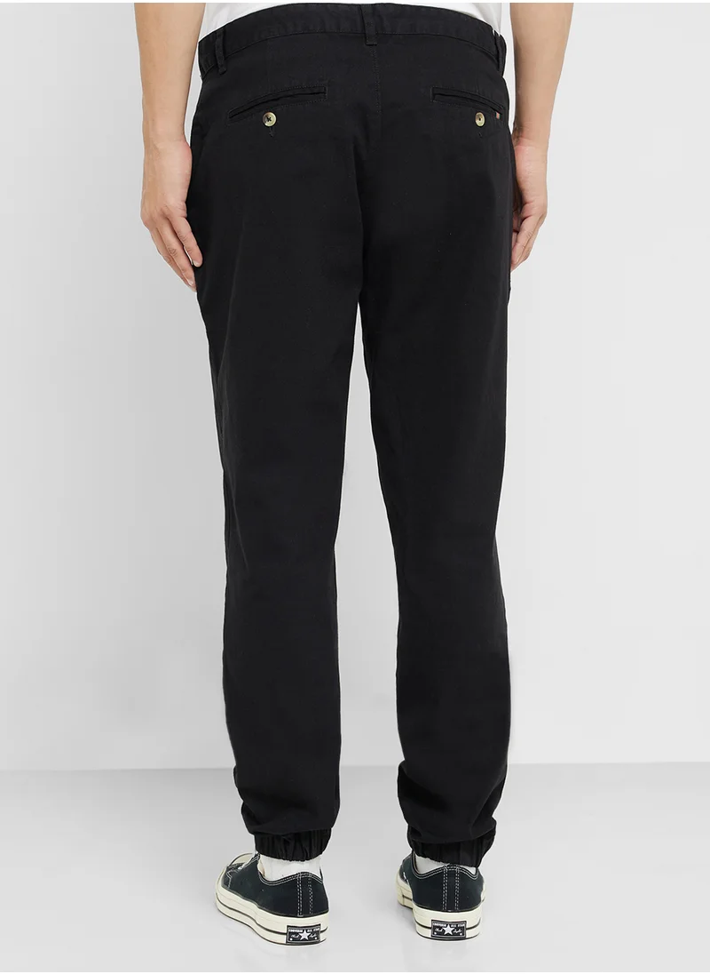 Robert Wood Slim Fit Cuffed Jogger Chinos