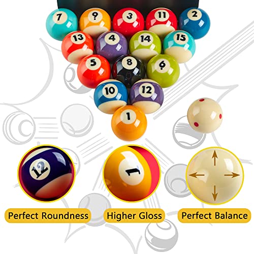 Billmart Premium Billiard Balls Pool Table Accessories 2-1/4" Regulation Size 16 Pool Balls Billiard Set - Image 4