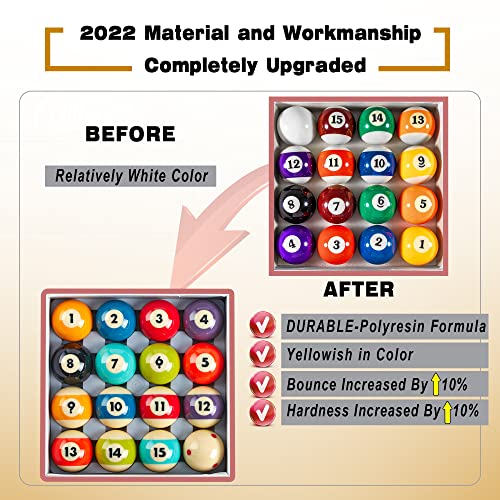 Billmart Premium Billiard Balls Pool Table Accessories 2-1/4" Regulation Size 16 Pool Balls Billiard Set - Image 2