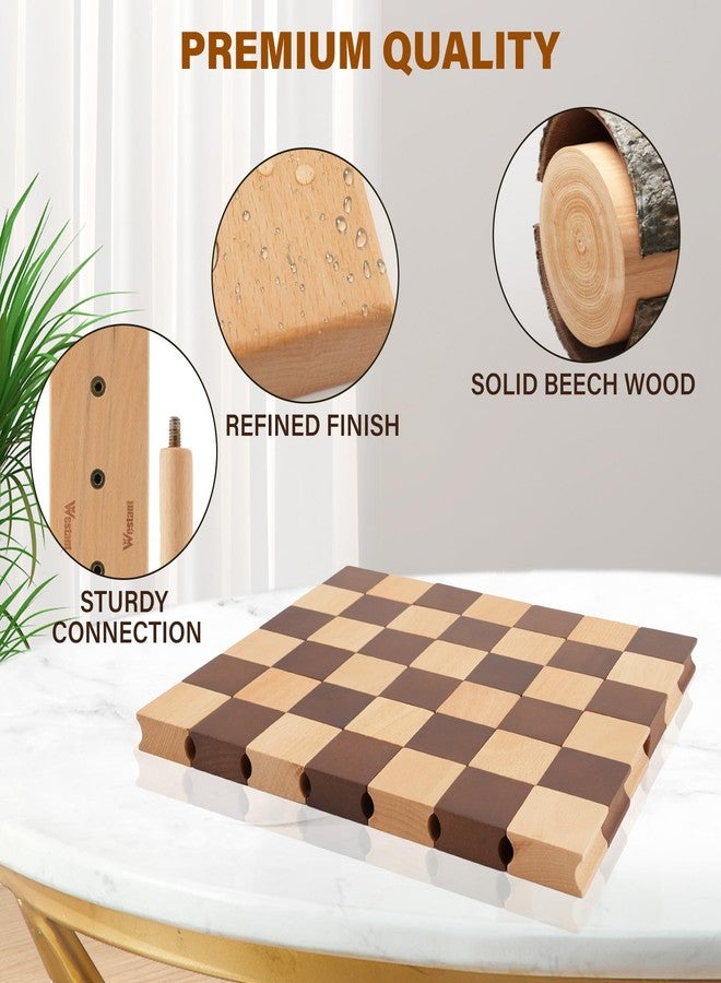Westant 4 in A Row - Handcrafted Beechwood Four in A Row, Elegant Chess-Like Design Lawn Game As Table Decor, Outdoor for Family Play at Beach, Park, Back Yard and Lawn - Image 4