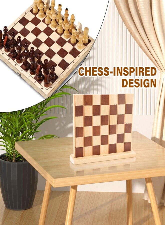Westant 4 in A Row - Handcrafted Beechwood Four in A Row, Elegant Chess-Like Design Lawn Game As Table Decor, Outdoor for Family Play at Beach, Park, Back Yard and Lawn - Image 3