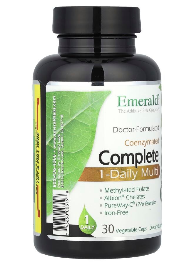 Emerald Laboratories Coenzymated Complete 1-Daily Multi 30 Vegetable Caps - Image 2