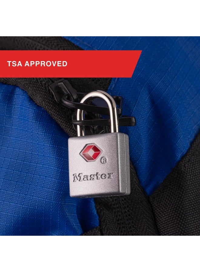 Master Lock TSA-Accepted Luggage Lock, 7/8 in. Wide, 4683Q (Pack of 4) Keyed Padlock, 4 Pack, Brass - Image 3