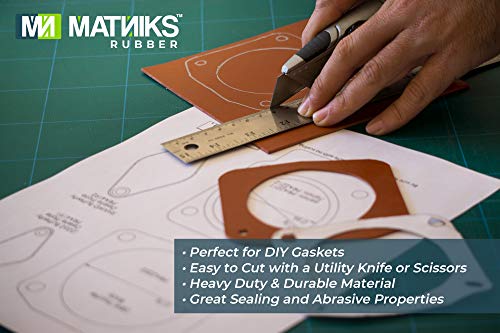 MATNIKS Solid Neoprene Rubber Sheets Black 6x6-Inch by 1/16 (Pack of 3) for Pipe Insulation Plumbing Gaskets DIY Material Supports Leveling Sealing Bumpers Protection Insulation - Image 3
