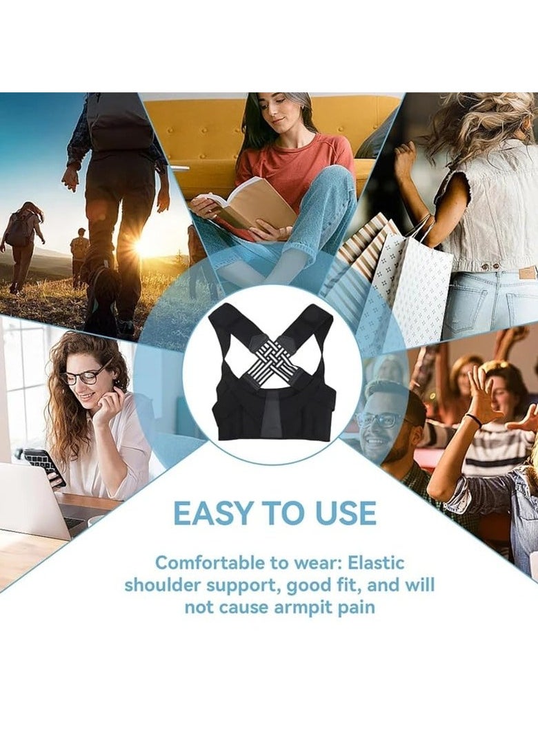 Generic - Adult Back Waist Posture Corrector Adjustable Correction Belt Shoulder Lumbar Brace Spine Support Belt Vest, back pain relief back straightener - Image 1