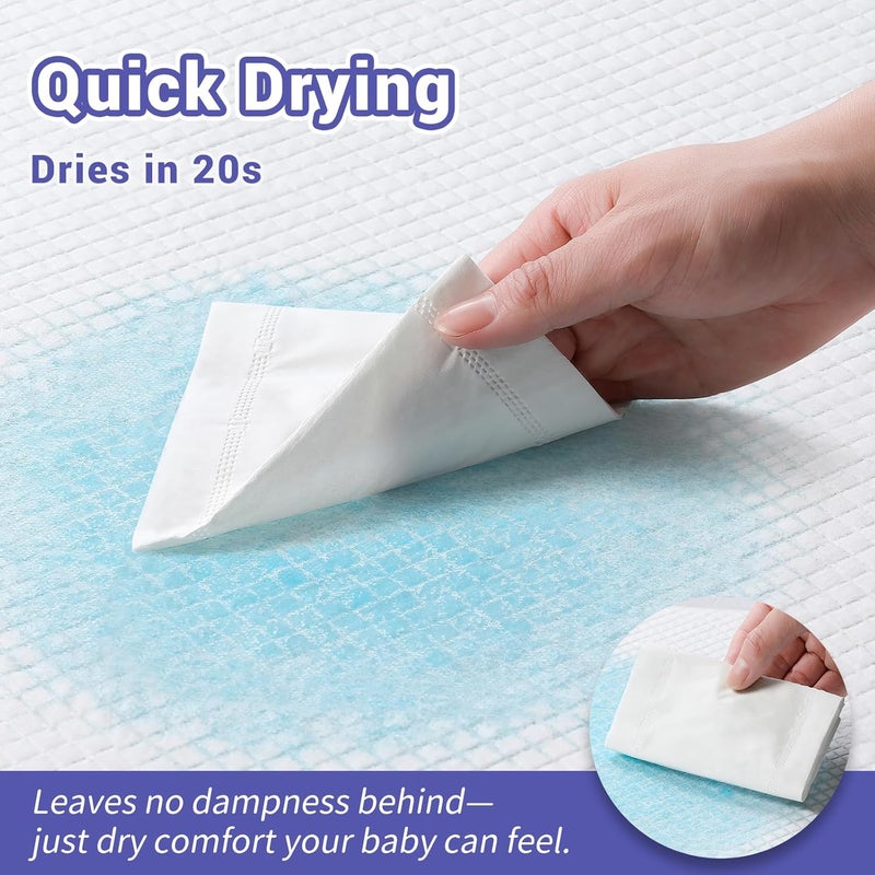 POIKSHARK 100 Pack Disposable Changing Pads for Baby 24 x 18 Super Absorbency Disposable Underpads Large Bed Pads Absorbent Fluff Protective Table Pads Disposable Diaper Changing Pads Leakproof - Image 4