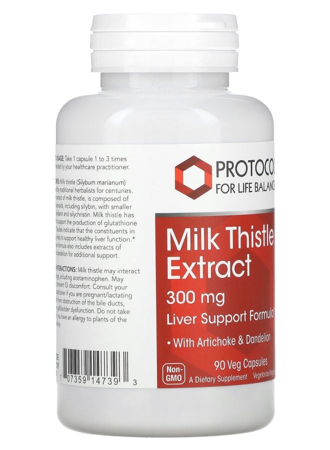Protocol For Life Balance Milk Thistle Extract  300 mg  90 Veg Capsules - Image 2