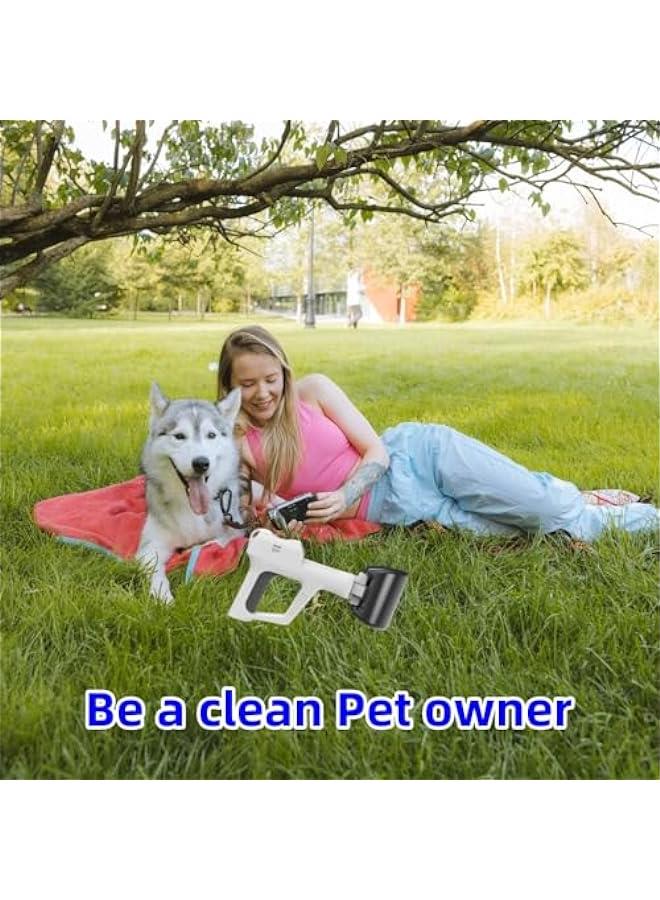 جامع  الكلاب مع موزع مدمج لأكياس ال - جهاز لجمع ال للكلاب الصغيرة والمتوسطة والكبيرة (يشمل 12 كيسًا قمامة - إبزيم معدني) (أسود) - Image 3
