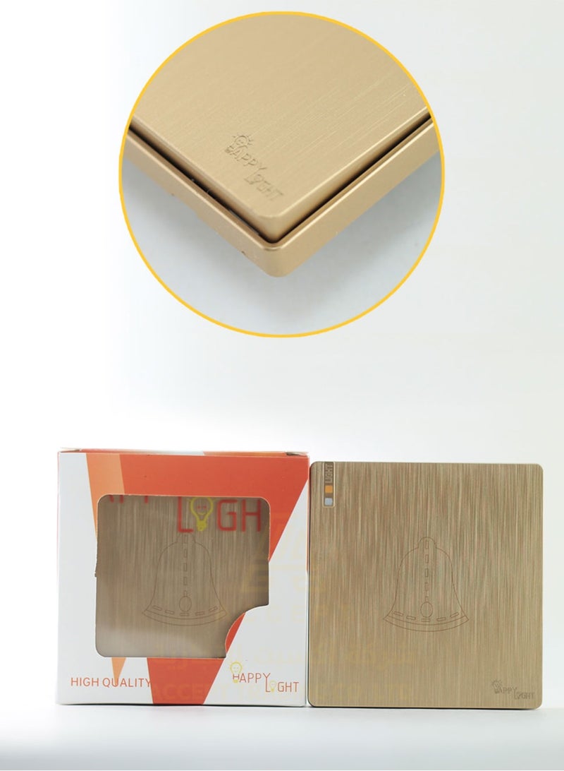 Happy Light High quality Bell Switch Golden color piano 7*7 - Image 1