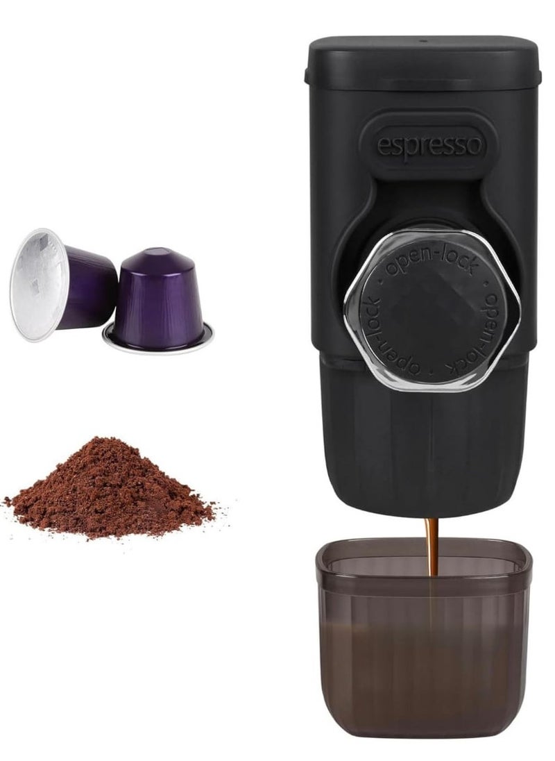Generic Mini Portable Espresso Coffee Maker, 18 Bar Manual Coffee Machine for Travel, Camping, Outdoor, and Home  Small Handheld Coffee Brewer for Fresh Espresso Anywhere  - Image 1